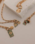 waterproof stainless steel charm for necklaces