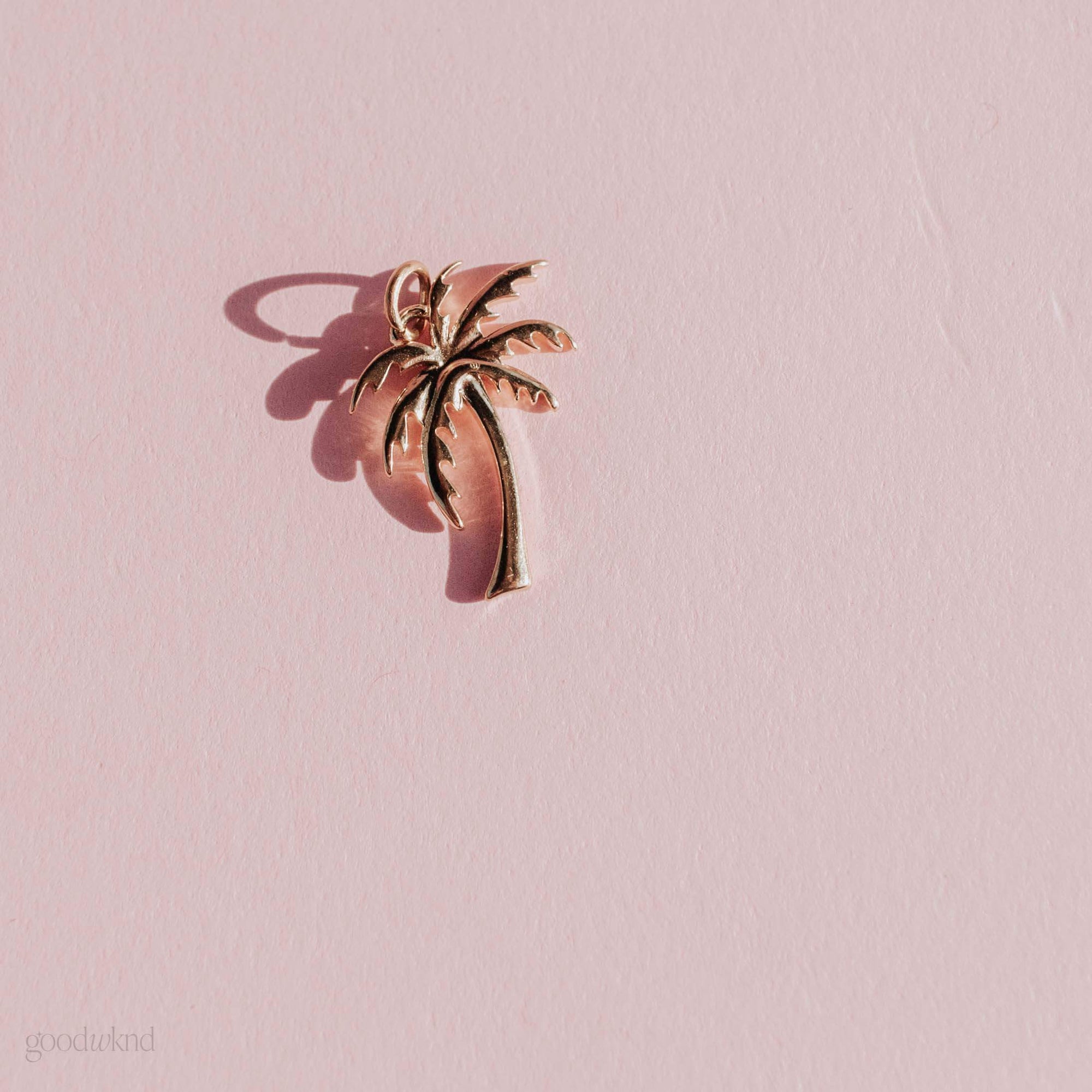 non tarnish stainless steel palm tree charm