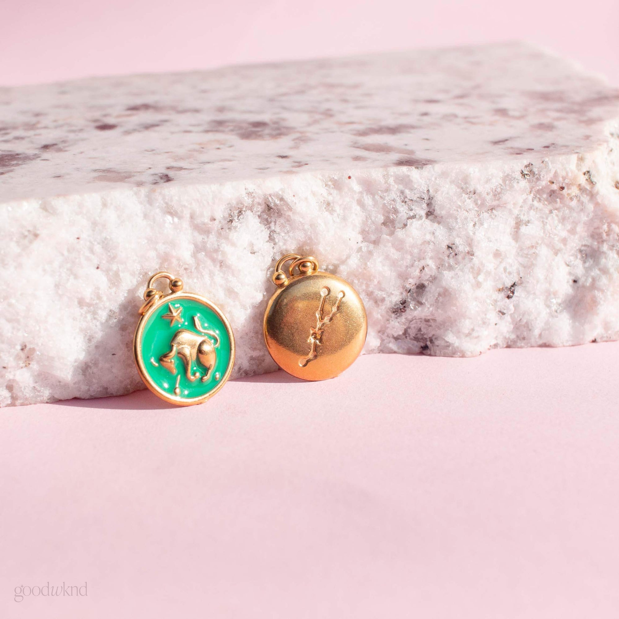 taurus zodiac charm with hypoallergenic stainless steel