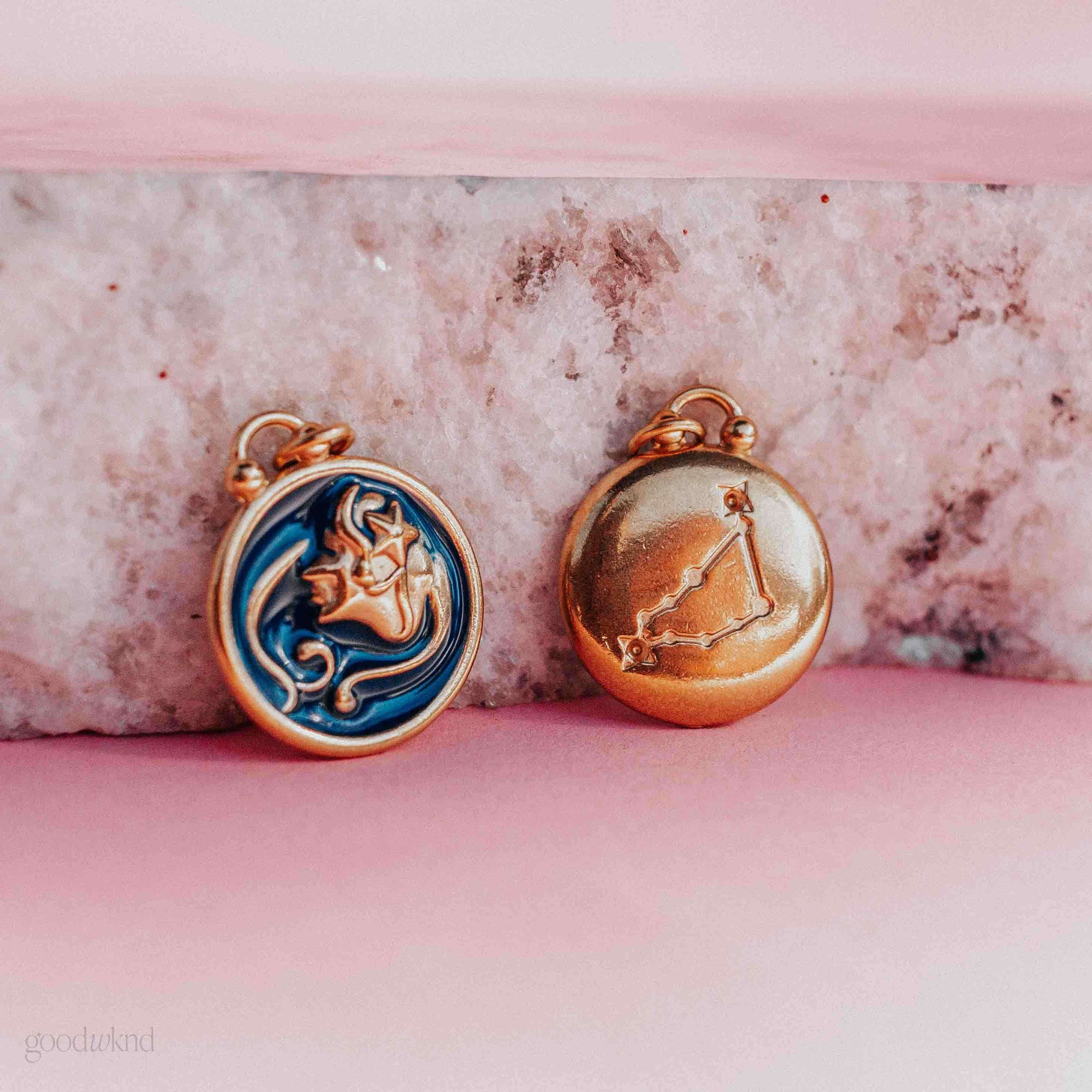 stainless steel gold virgo zodiac charm