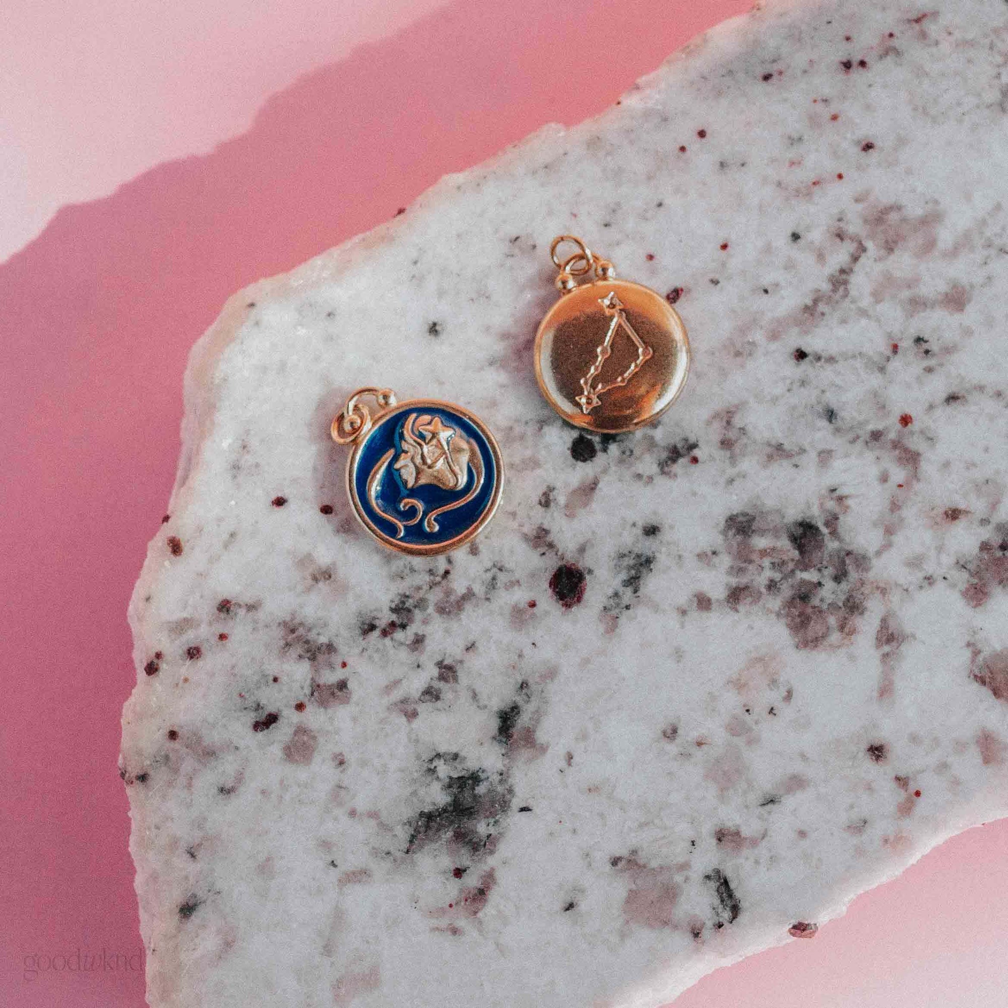 gold non tarnish waterproof zodiac charm virgo