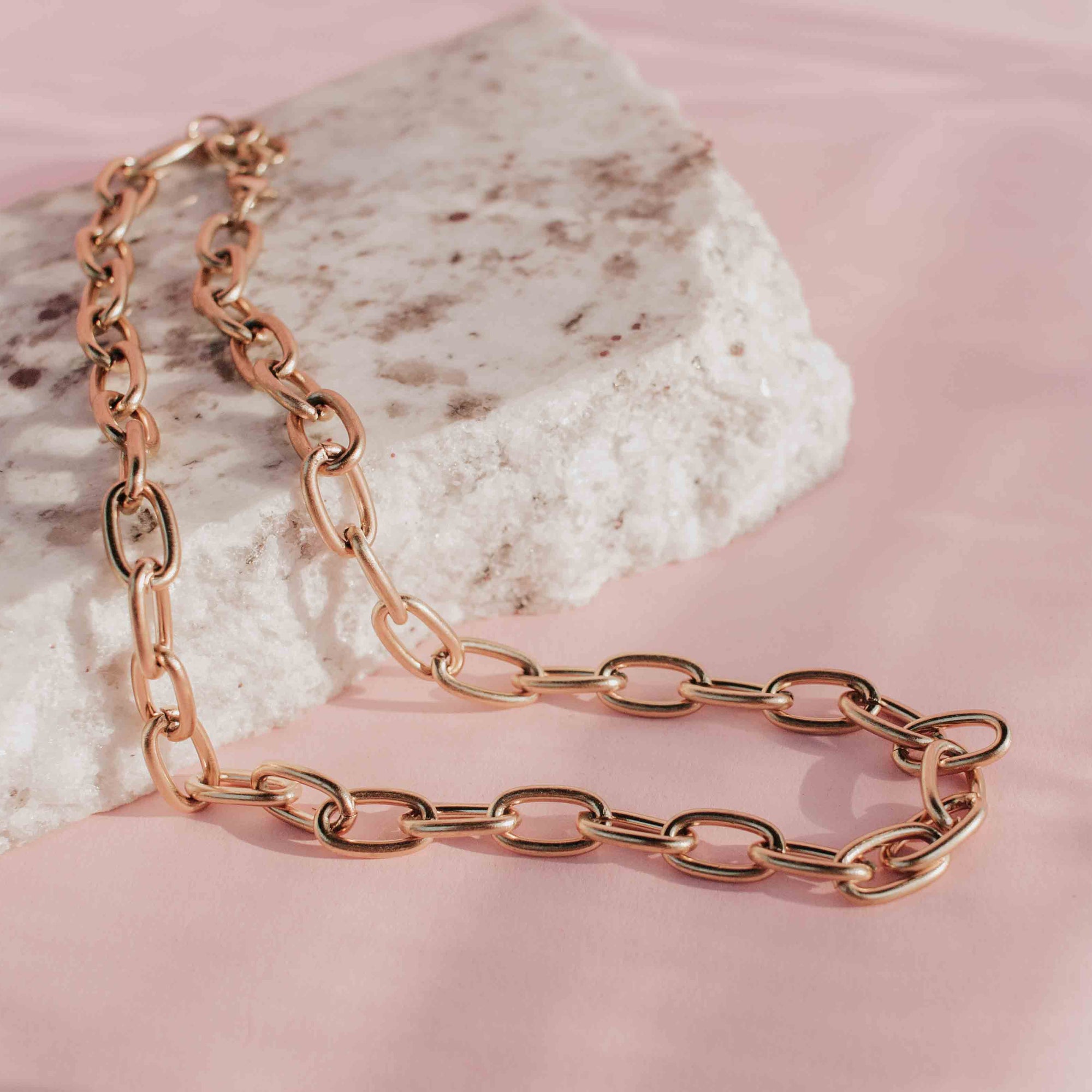 waterproof gold necklace - stainless steel