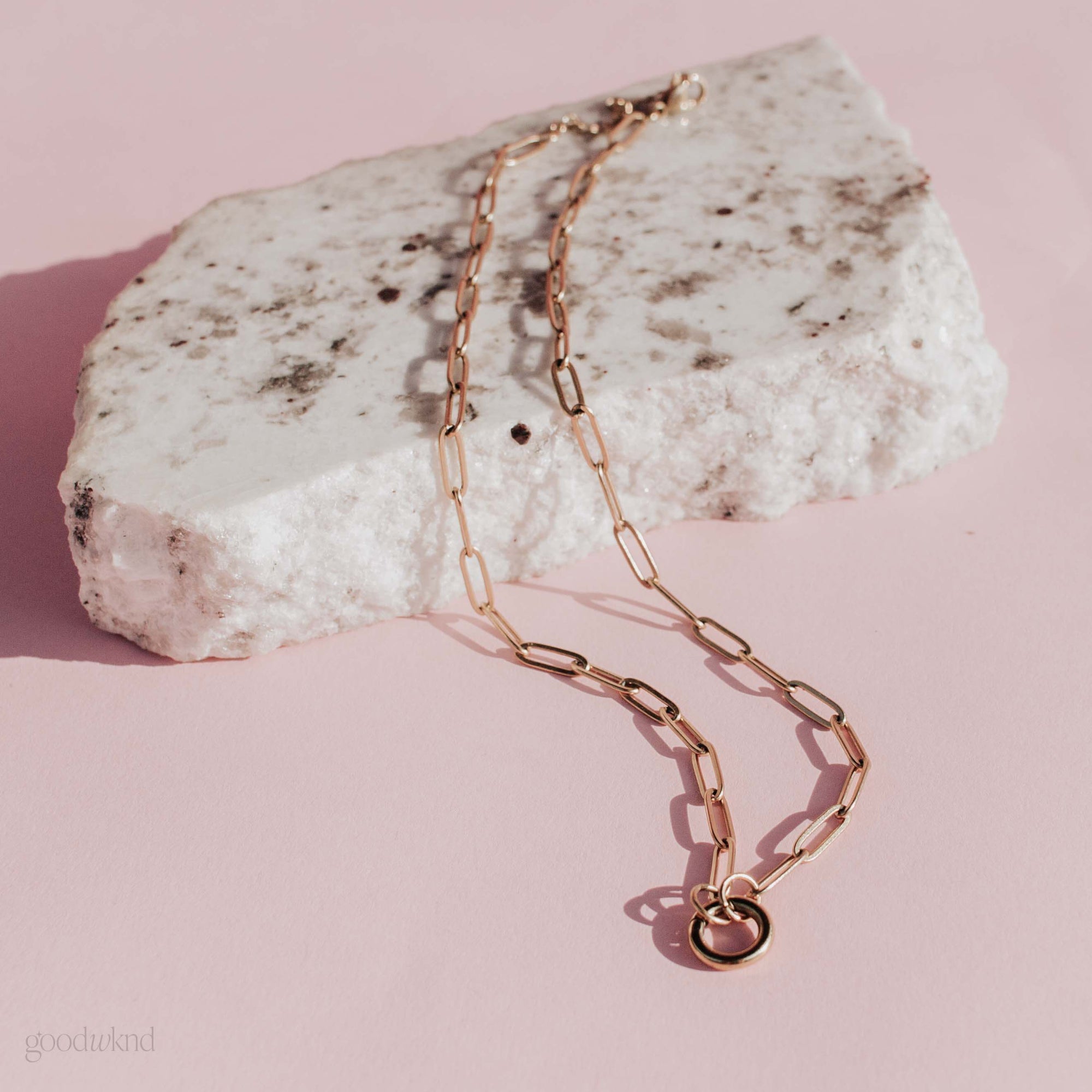 waterproof, tarnish-resistant stainless steel gold necklace