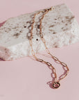 waterproof, tarnish-resistant stainless steel gold necklace