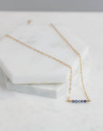 Adalene Sapphire Bar Necklace | September Birthstone Necklace - Good Wknd