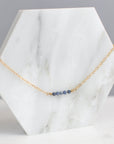 Adalene Sapphire Bar Necklace | September Birthstone Necklace - Good Wknd
