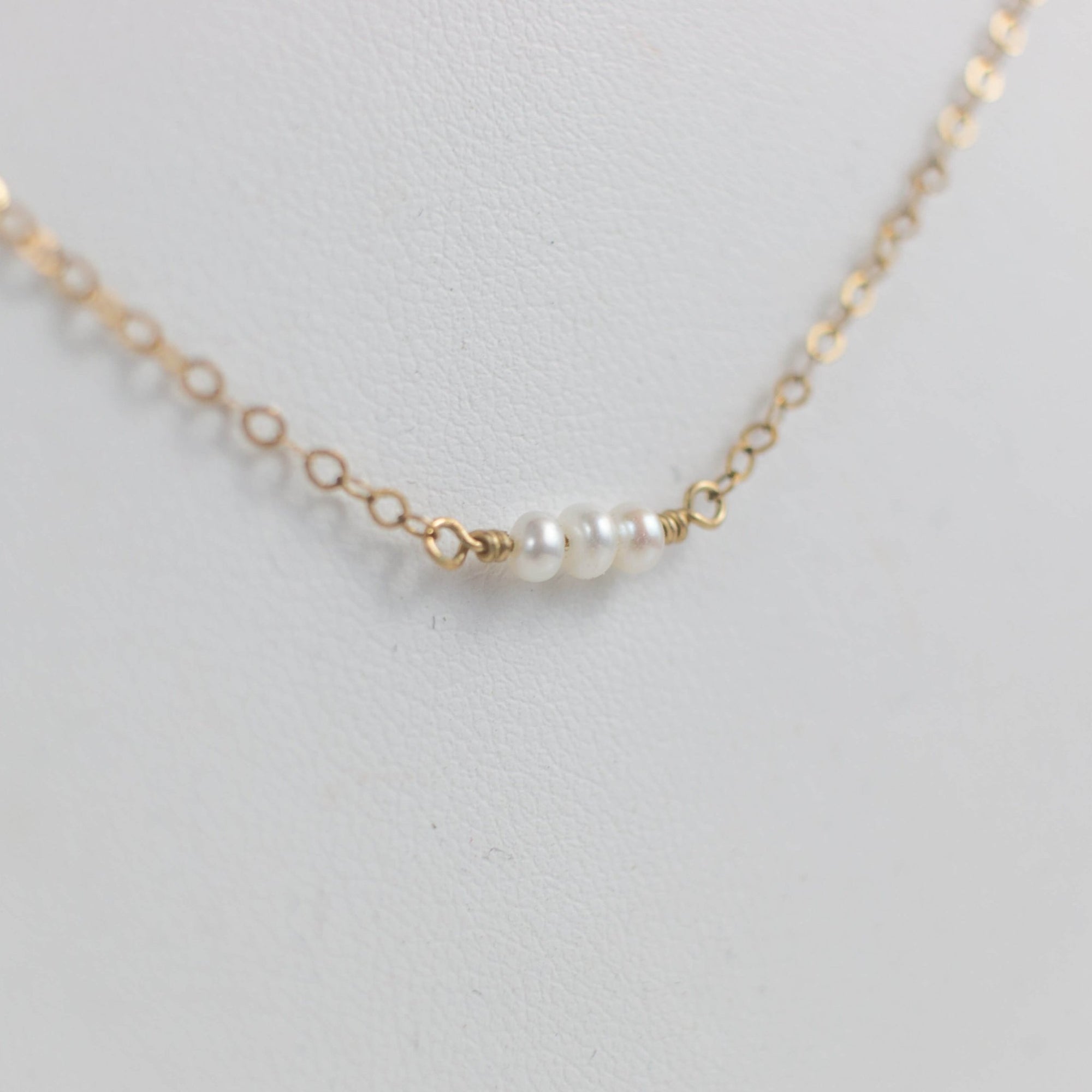 Amara Tiny Pearl Necklace | Modern Pearl Jewelry - Good Wknd