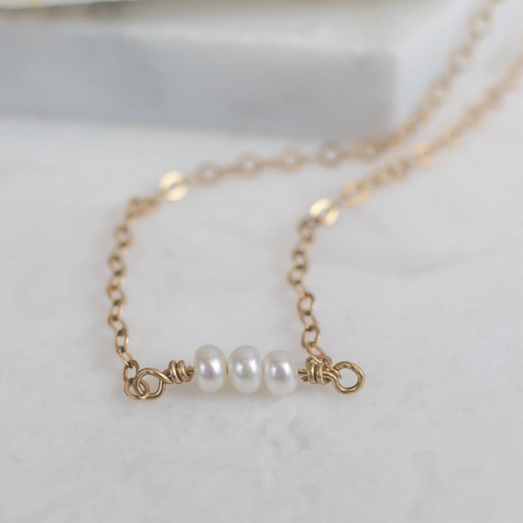 Amara Tiny Pearl Necklace | Modern Pearl Jewelry - Good Wknd