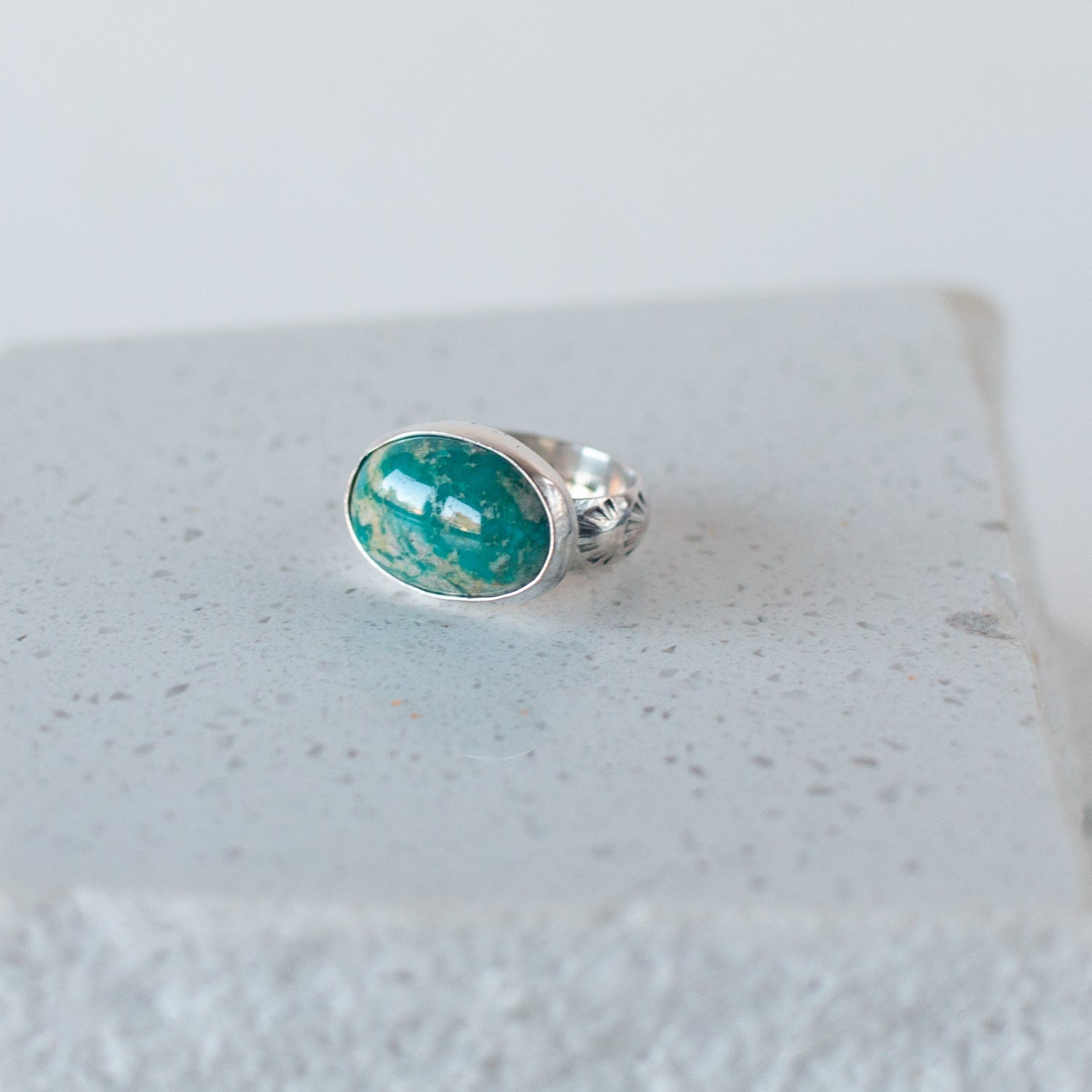 East West Turquoise Ring - Size 6.75 - Desert Sky - Good Wknd