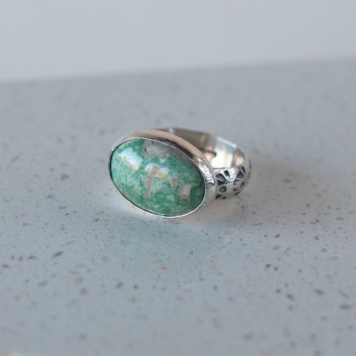 East West Turquoise Ring - Size 8.5 - Desert Sky - Good Wknd