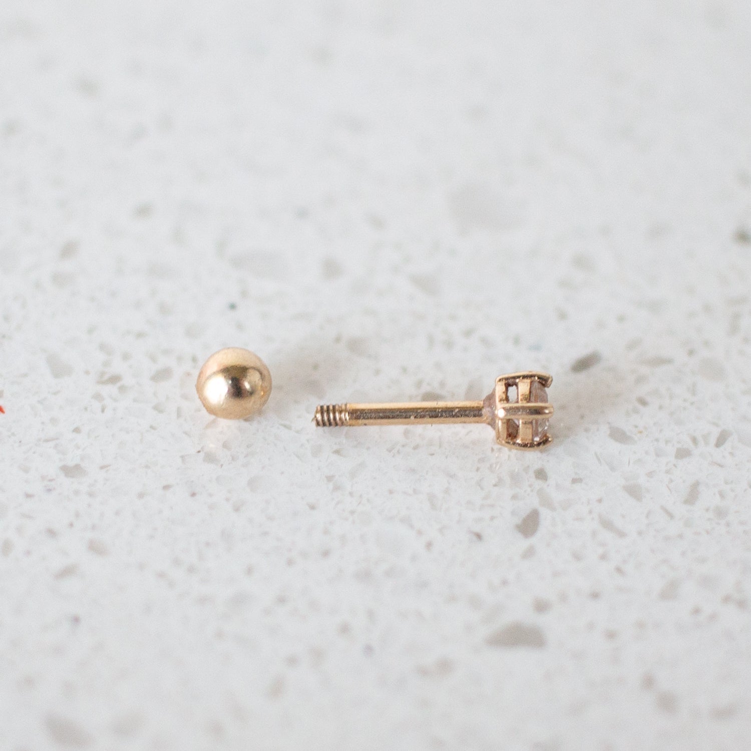 Maya 14k Solid Gold Diamond Stud Earring - Good Wknd