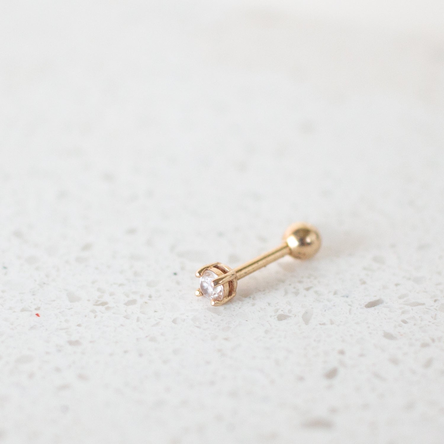 Maya 14k Solid Gold Diamond Stud Earring - Good Wknd