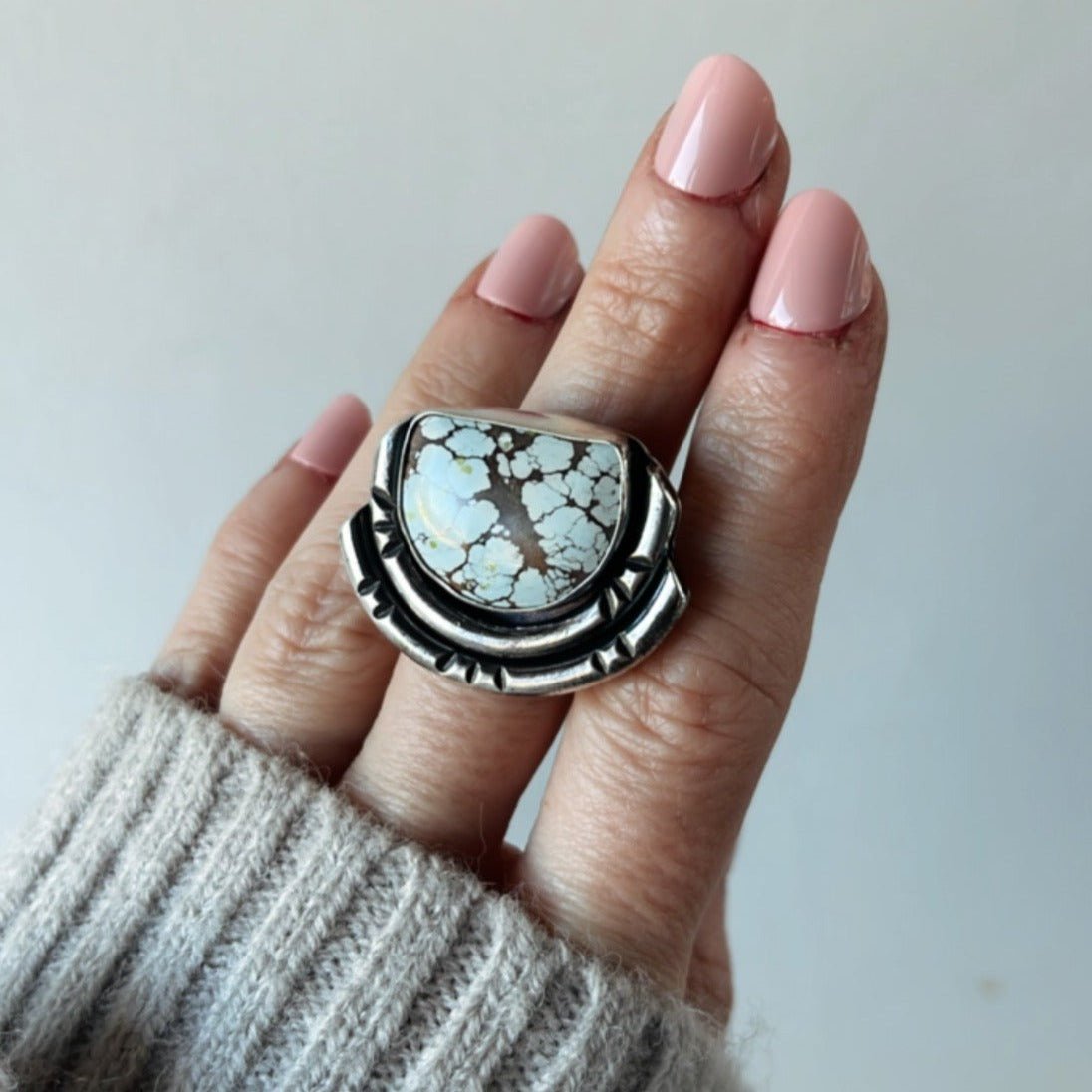 Sand Hill Turquoise Ring - Size 8.25 - Desert Sky - Good Wknd