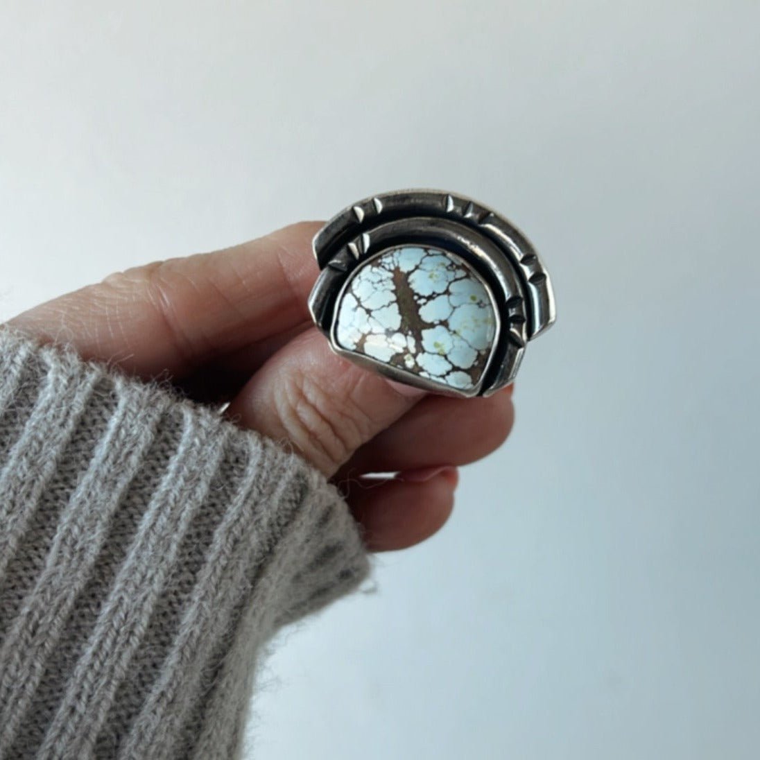 Sand Hill Turquoise Ring - Size 8.25 - Desert Sky - Good Wknd