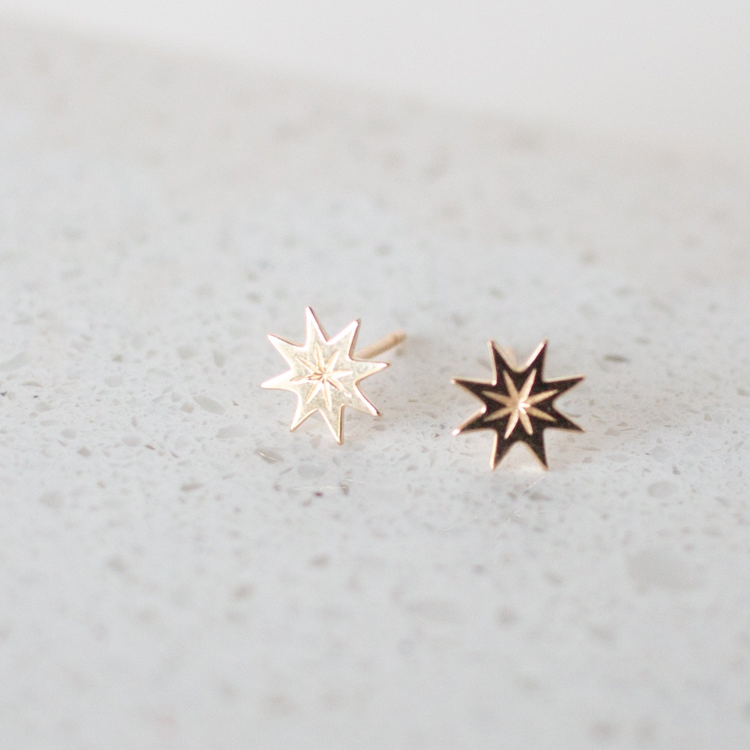 Supernova 14k Solid Gold Stud Earrings - Good Wknd