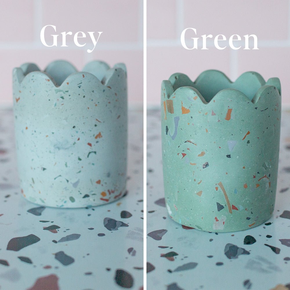 Terrazzo Scalloped Concrete Matchstick Holder with Striker - Good Wknd