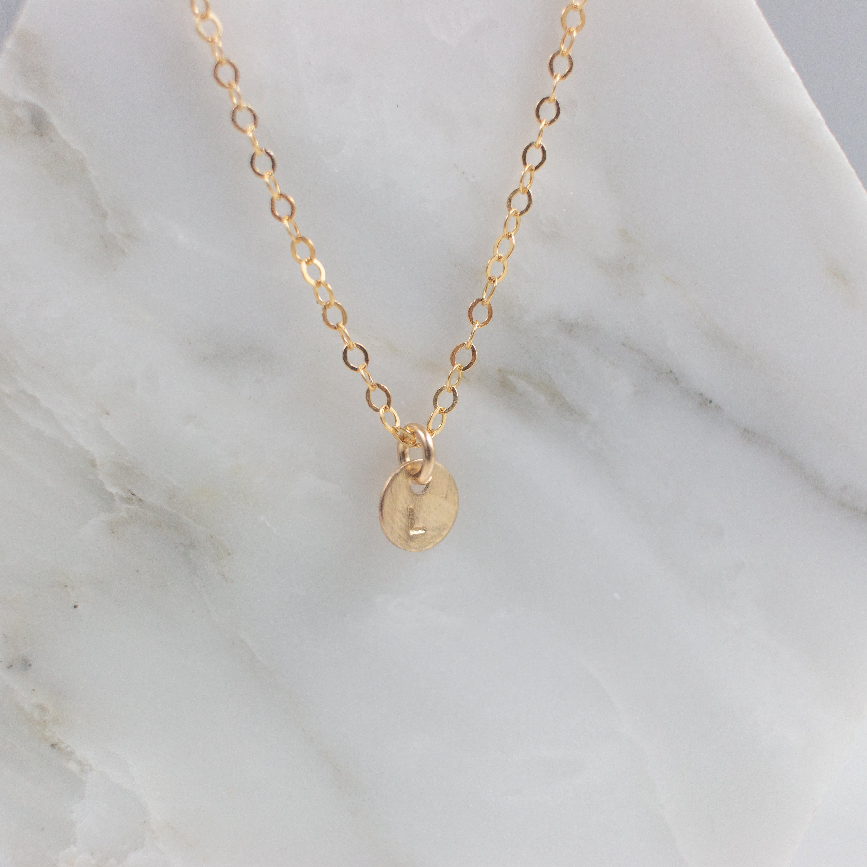 necklace with initials gold