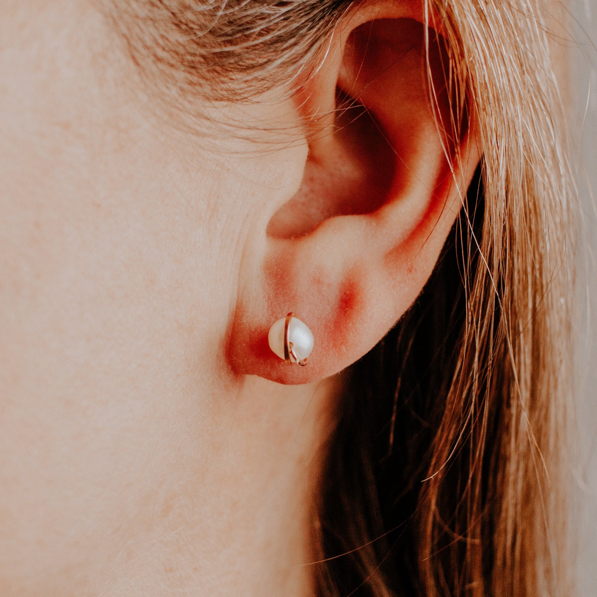 stella grey studio pearl earrings