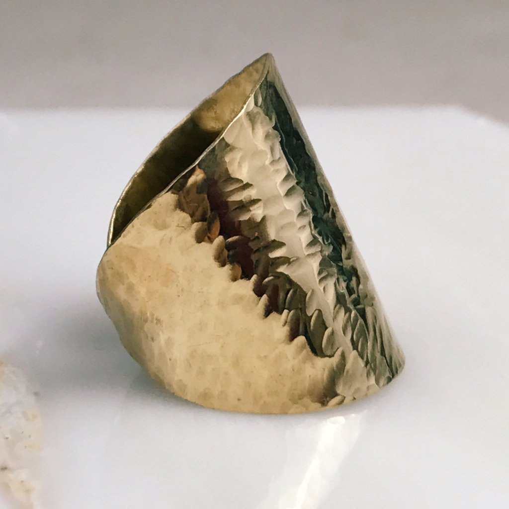 hammered cocktail ring