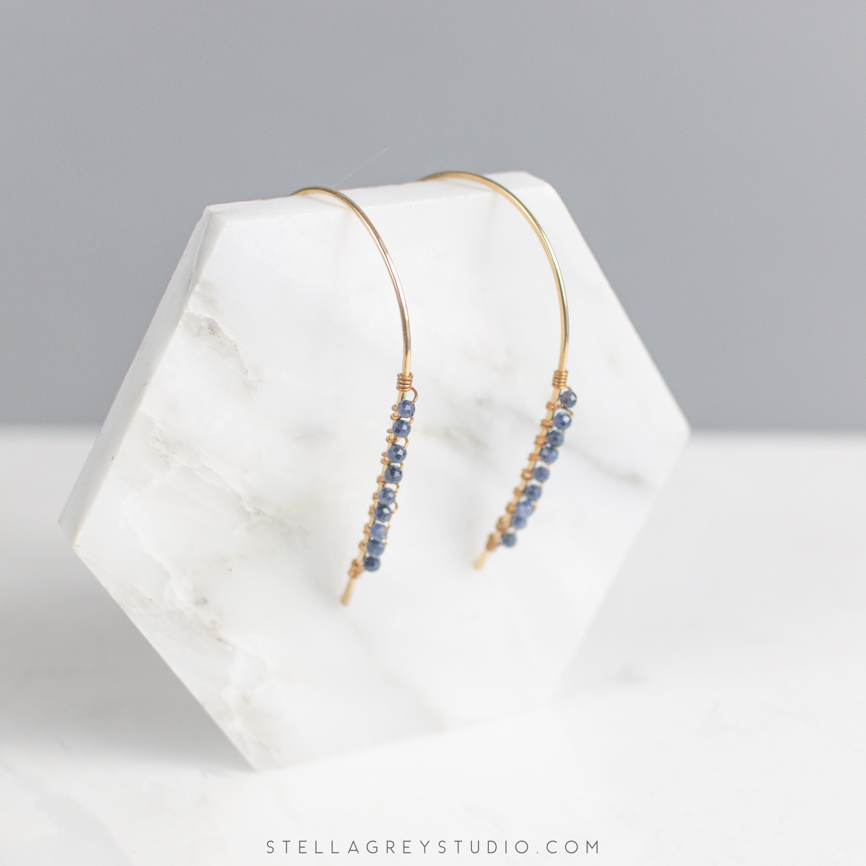 sapphire gemstone earrings