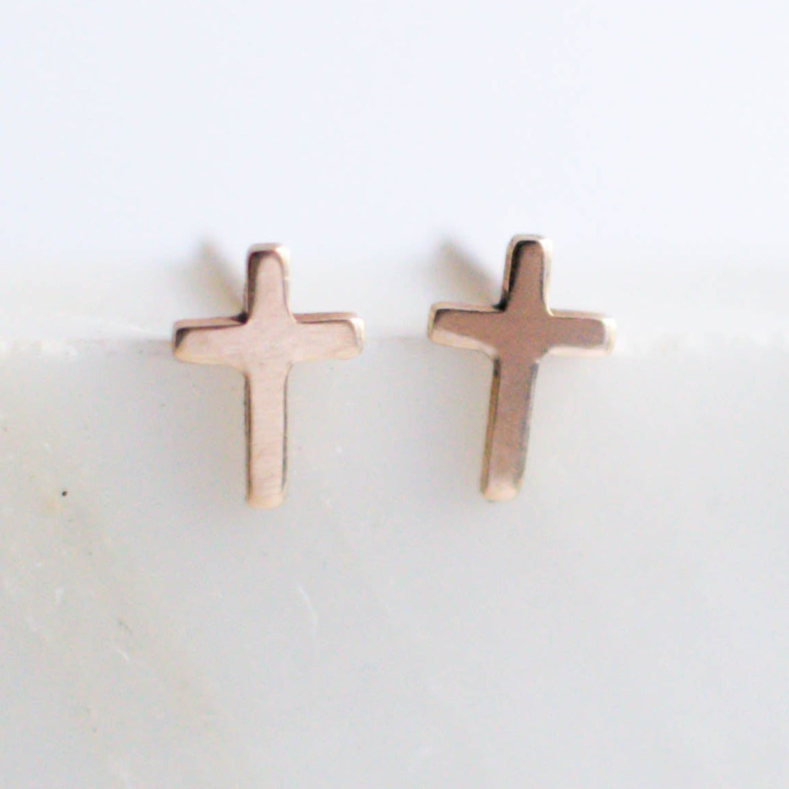 gold cross earings