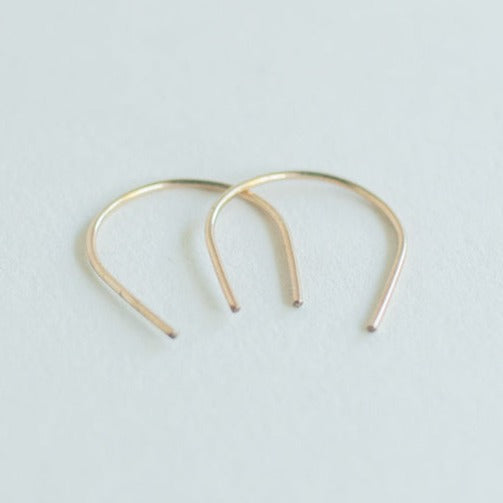 gold arch earrings