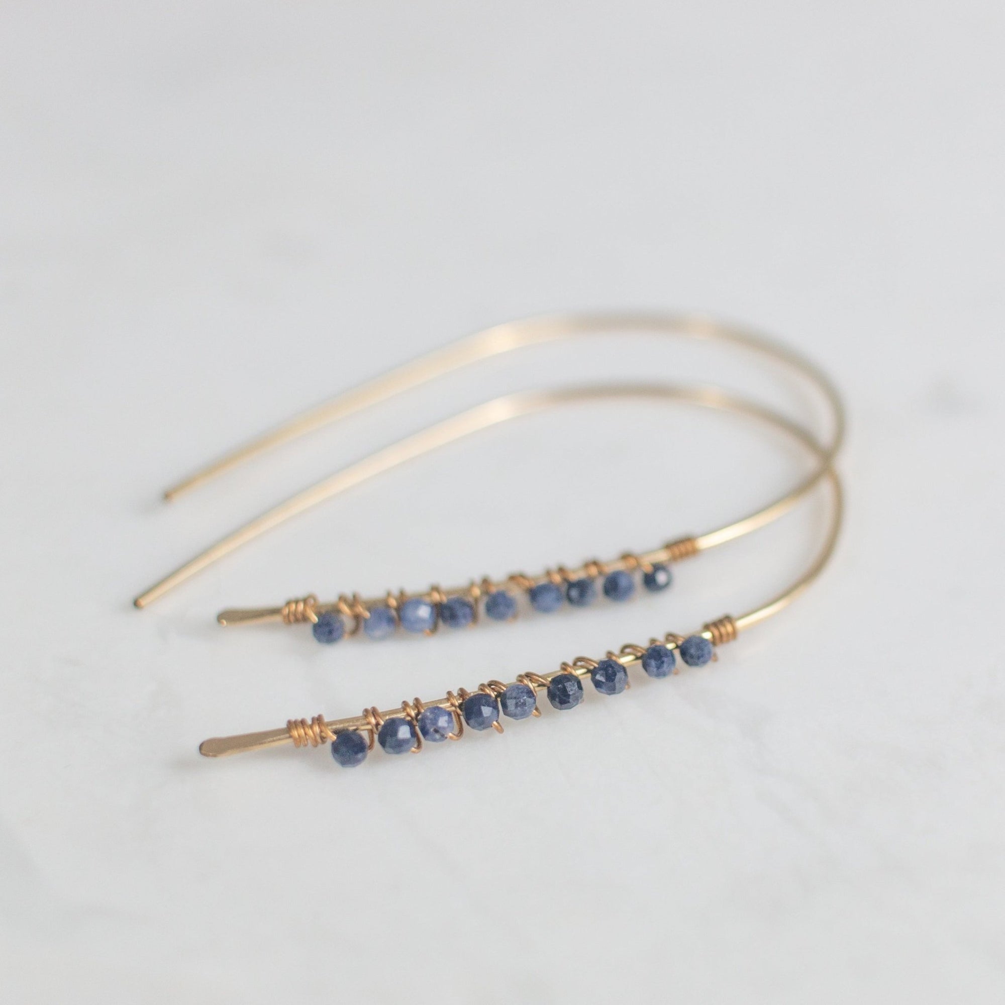 Greta Sapphire Statement Earrings - Good Wknd
