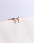 Lorena Gold Filled Tiny Cross Stud Earrings - Good Wknd