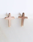 Lorena Gold Filled Tiny Cross Stud Earrings - Good Wknd