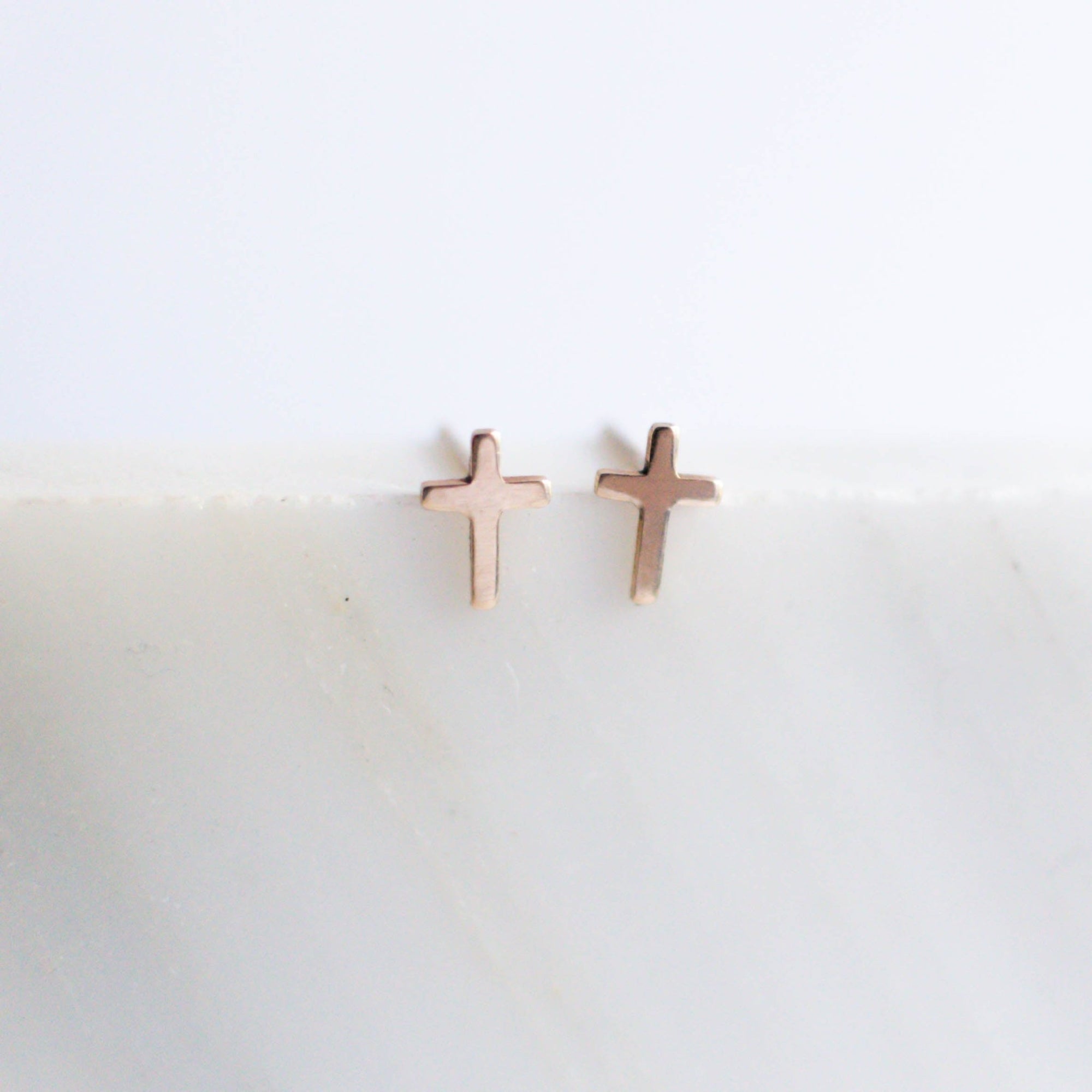 Lorena Gold Filled Tiny Cross Stud Earrings - Good Wknd