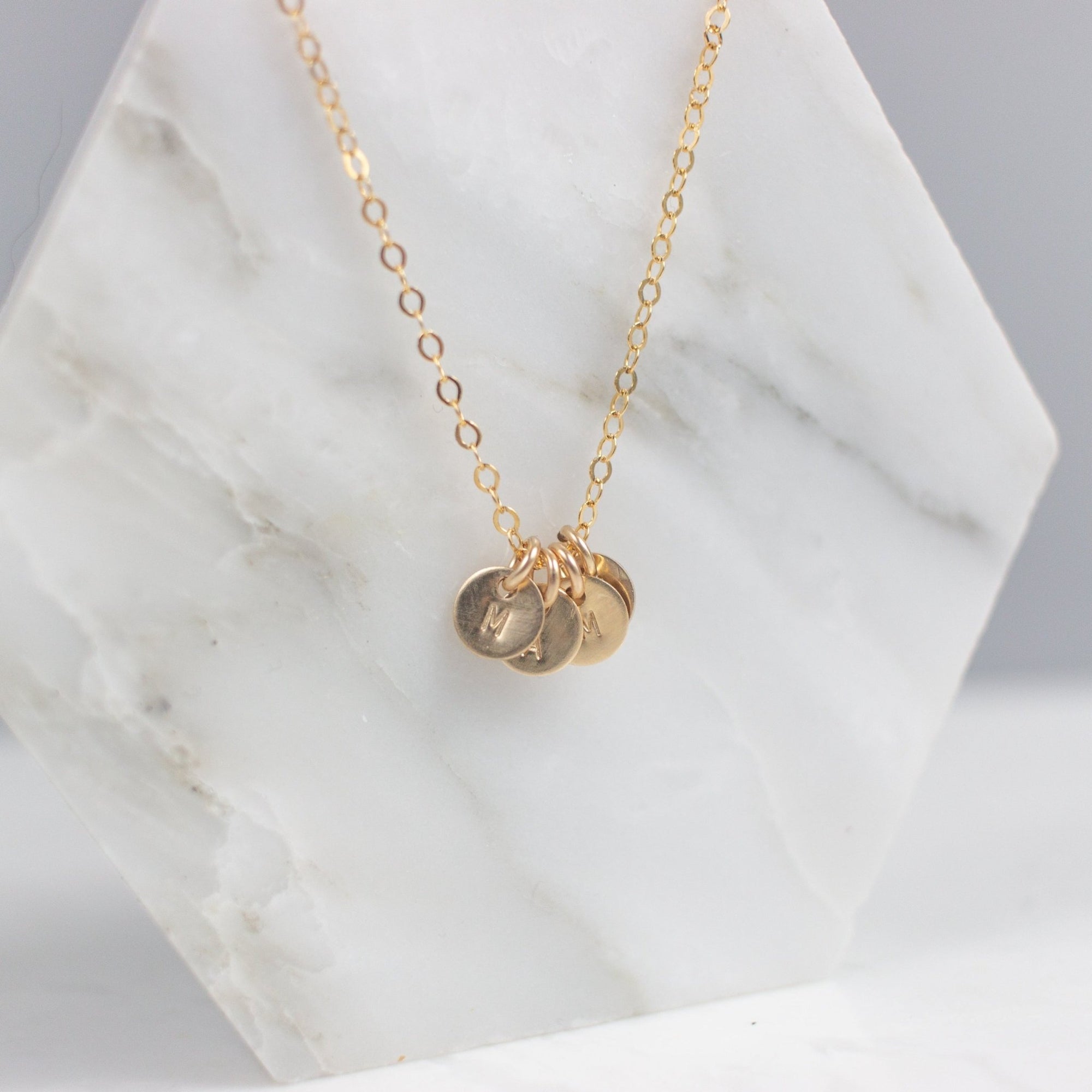Lylou Personalized Initial Disc Necklace - 6mm - Good Wknd