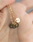 Lylou Personalized Initial Disc Necklace - 6mm - Good Wknd