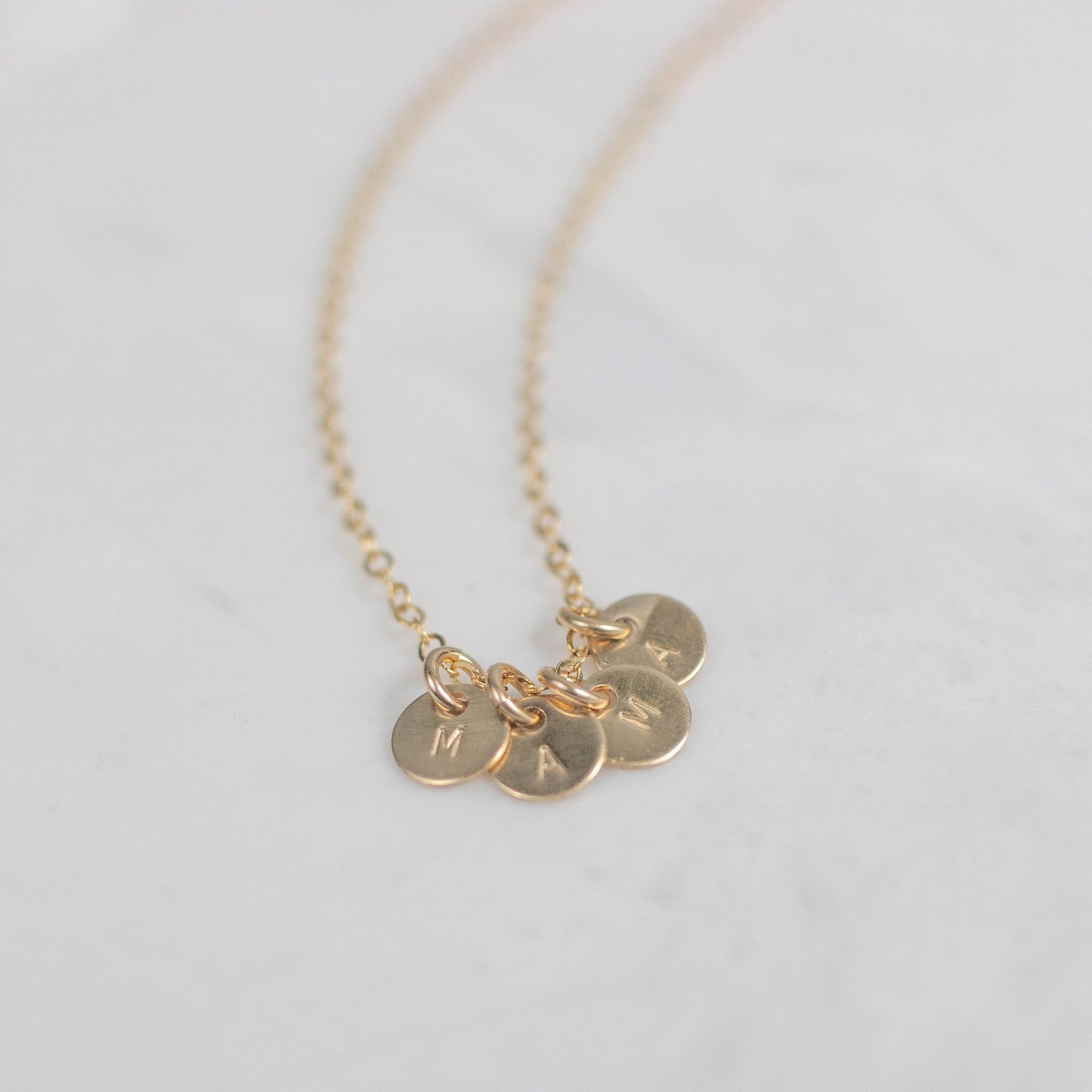 Lylou Personalized Initial Disc Necklace - 6mm - Good Wknd