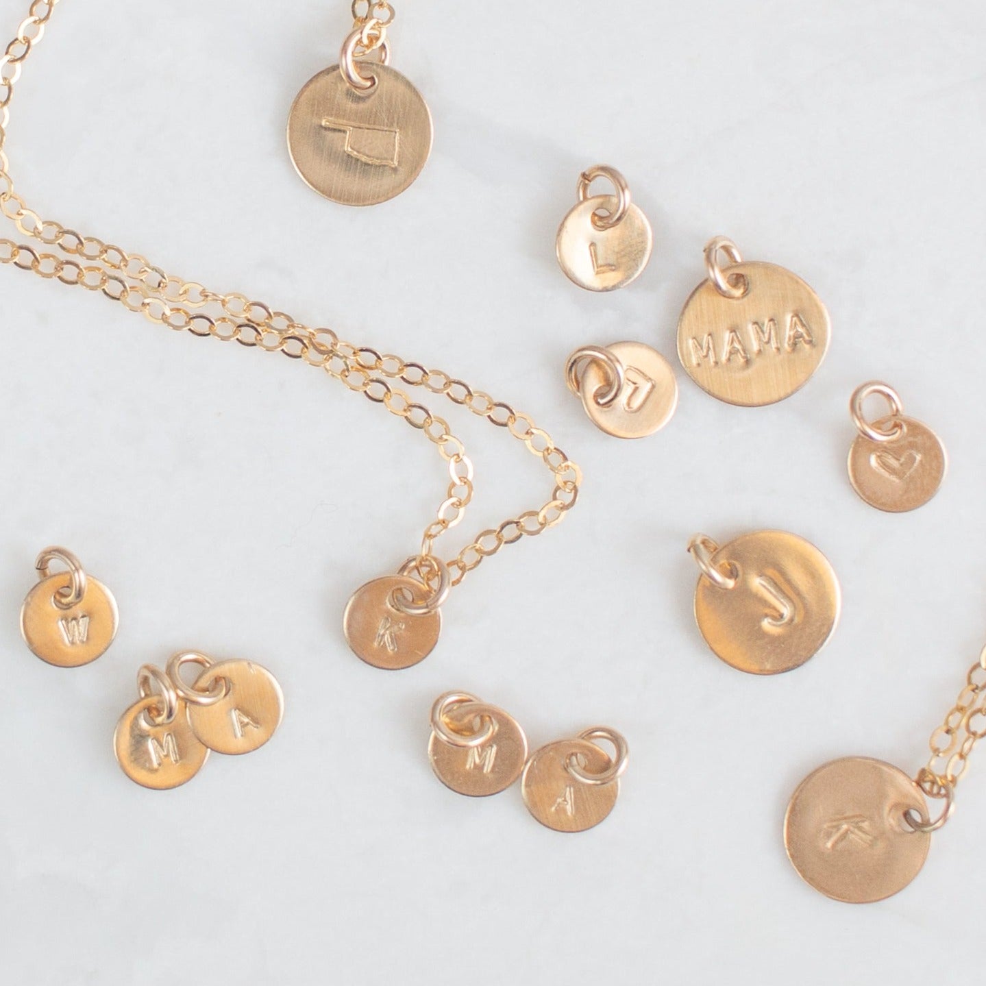 Lylou Personalized Initial Disc Necklace - 6mm - Good Wknd