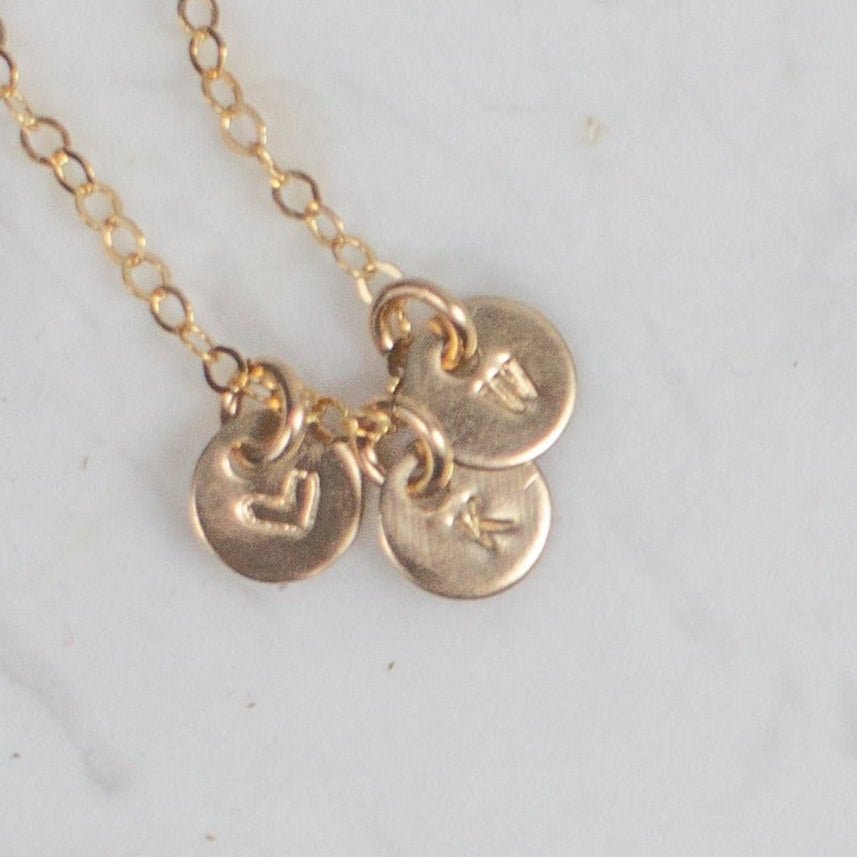 Lylou Personalized Initial Disc Necklace - 6mm - Good Wknd