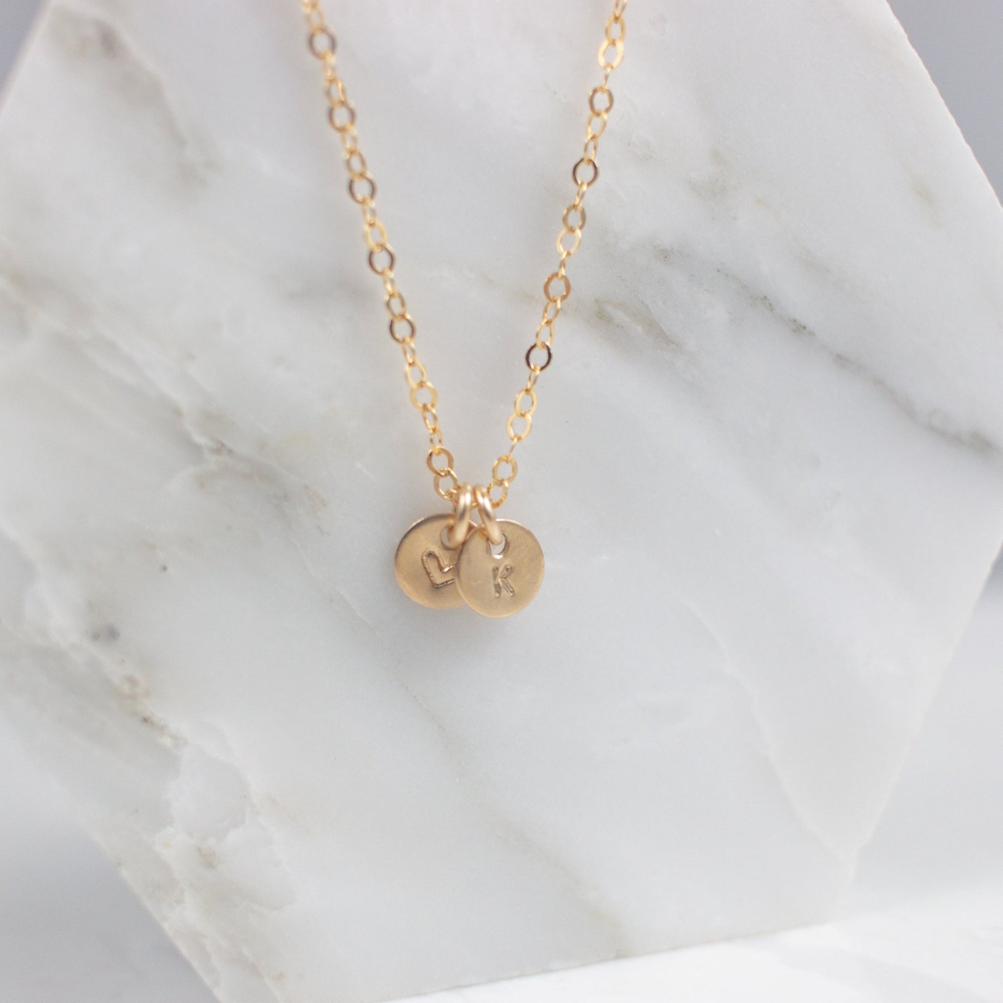 Lylou Personalized Initial Disc Necklace - 6mm - Good Wknd