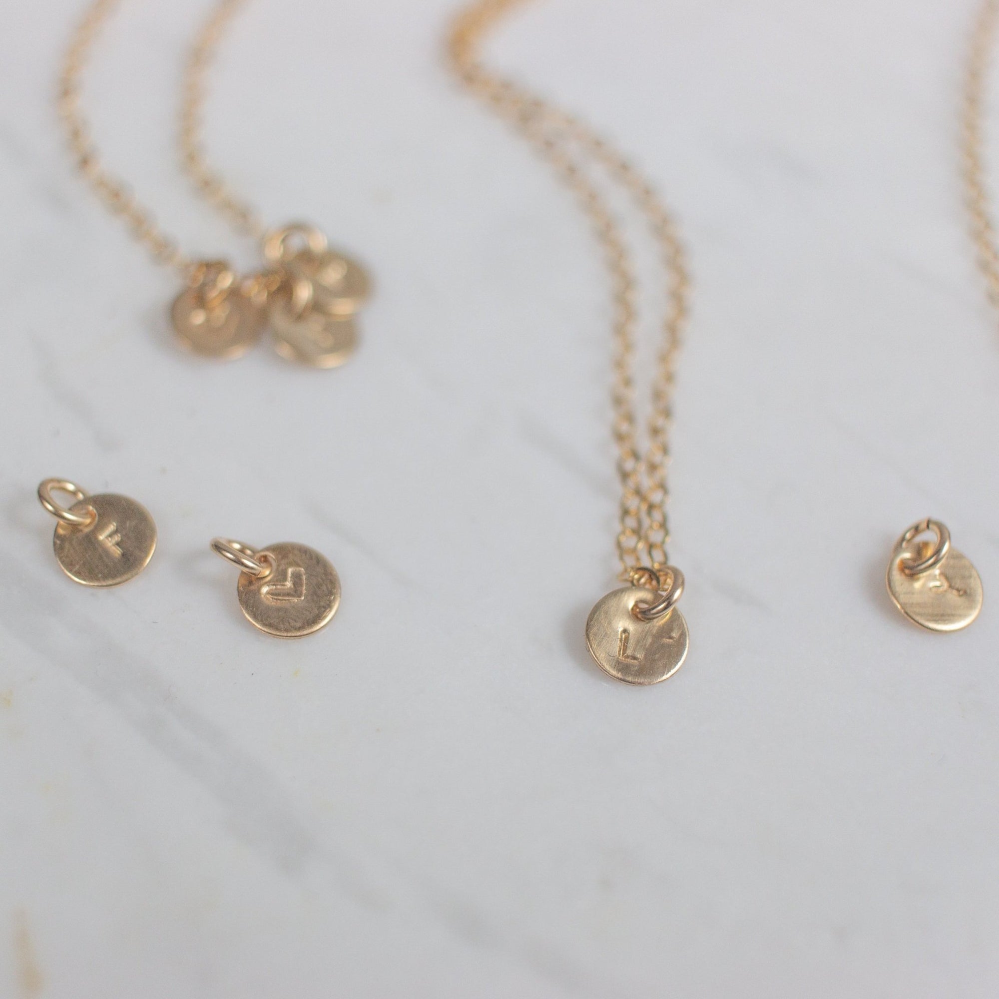 Lylou Personalized Initial Disc Necklace - 6mm - Good Wknd