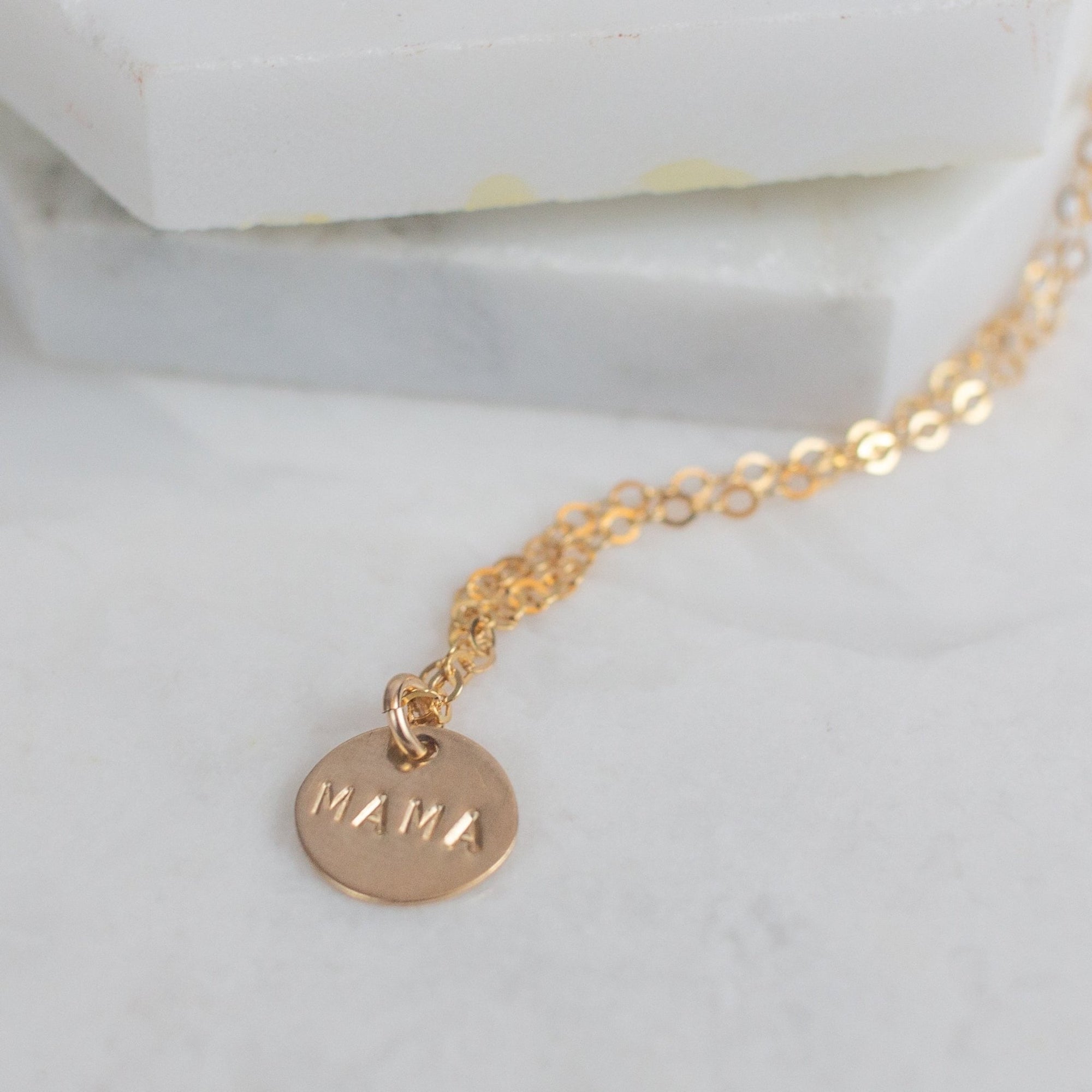 Mama Gold Disc Necklace - 10mm - Good Wknd