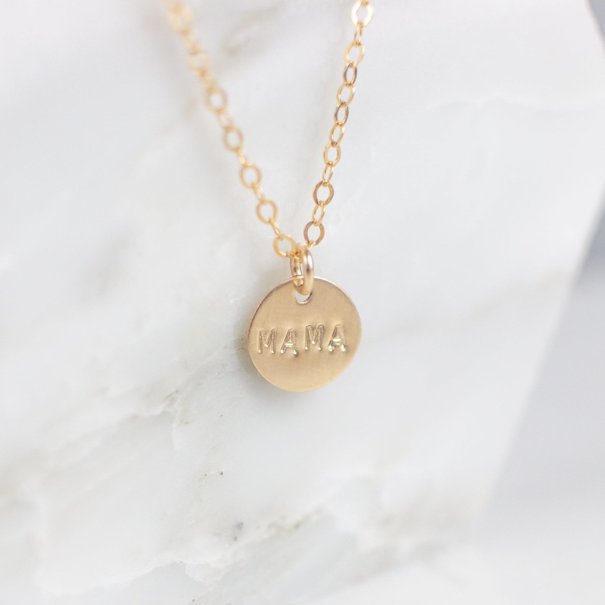 Mama Gold Disc Necklace - 10mm - Good Wknd