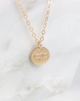 Mama Gold Disc Necklace - 10mm - Good Wknd