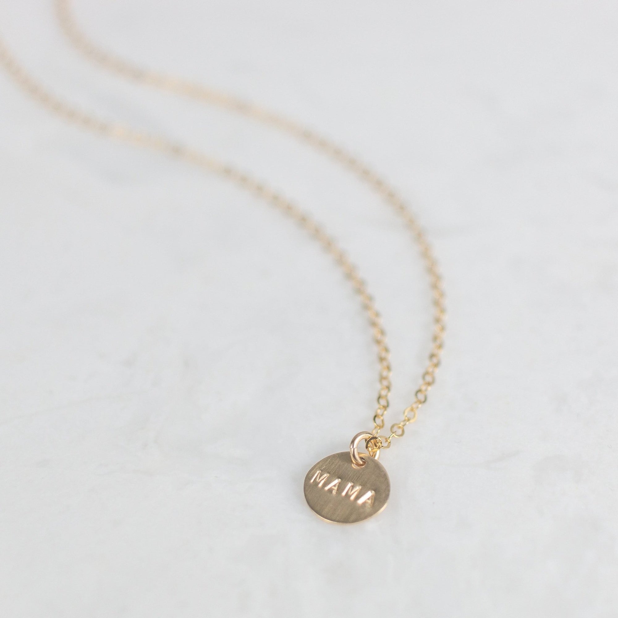 Mama Gold Disc Necklace - 10mm - Good Wknd