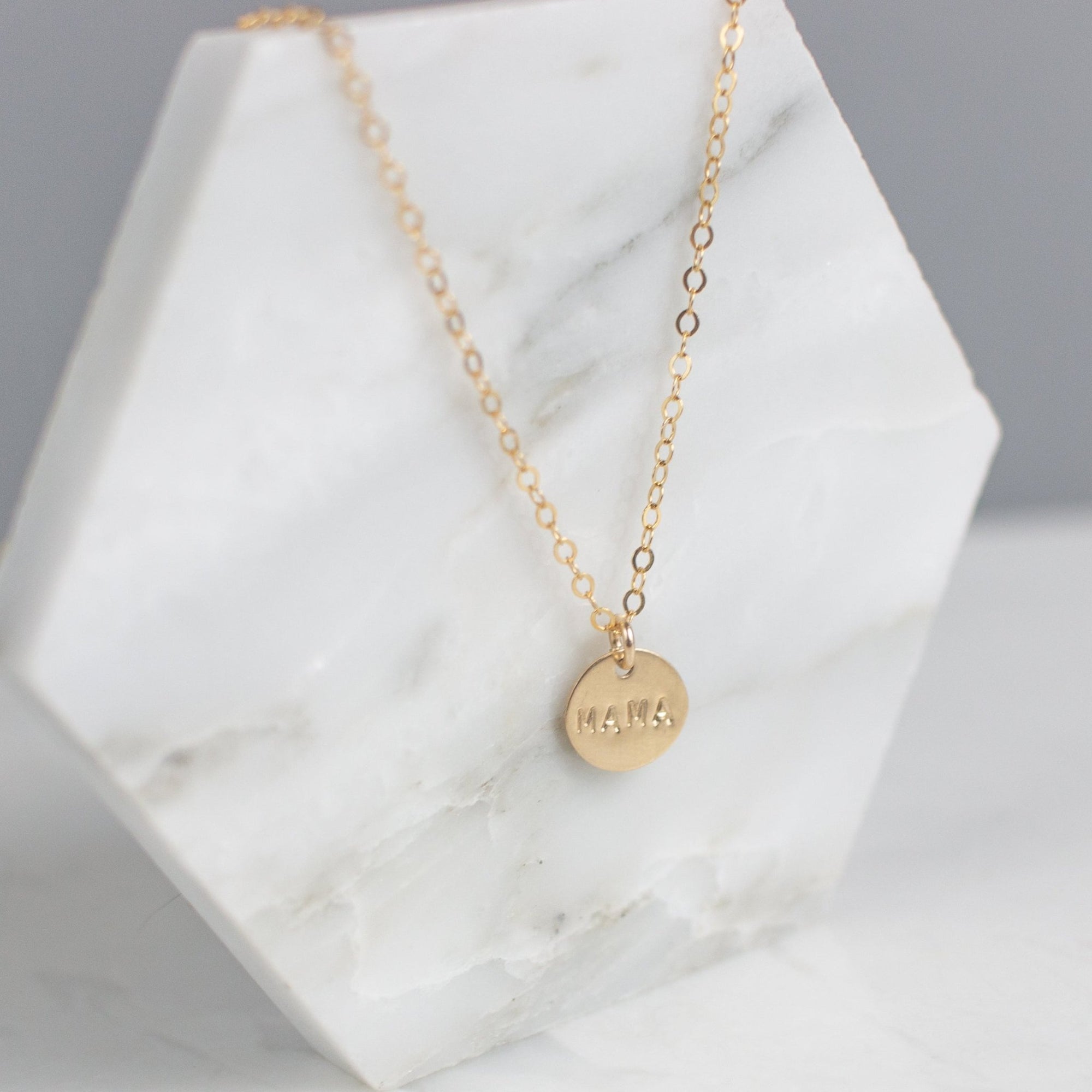 Mama Gold Disc Necklace - 10mm - Good Wknd