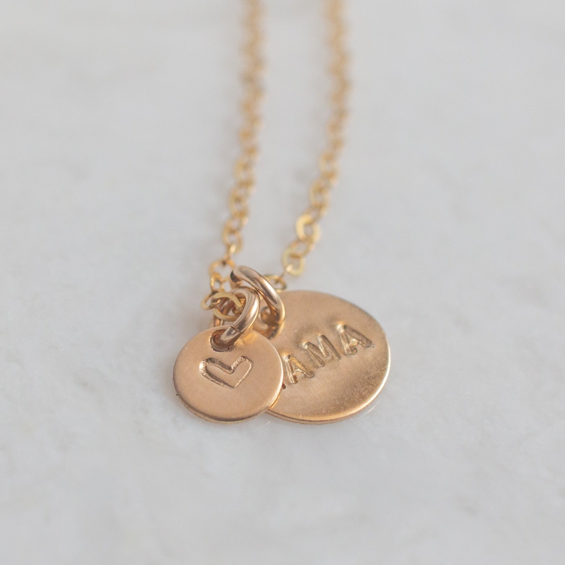 Mama Gold Disc Necklace - 10mm - Good Wknd