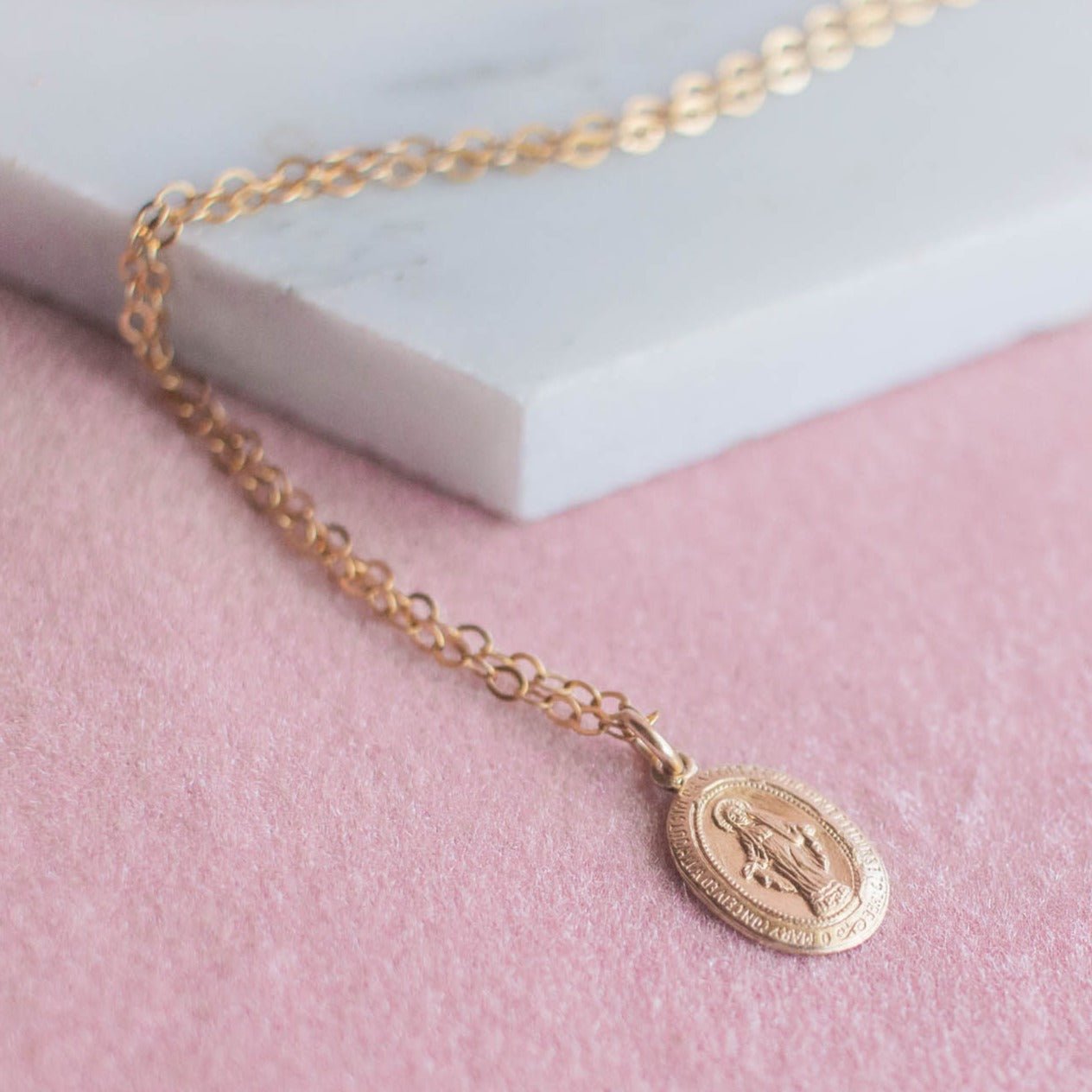 Miraculous Medal Necklace | Our Lady of Graces Necklace - Good Wknd
