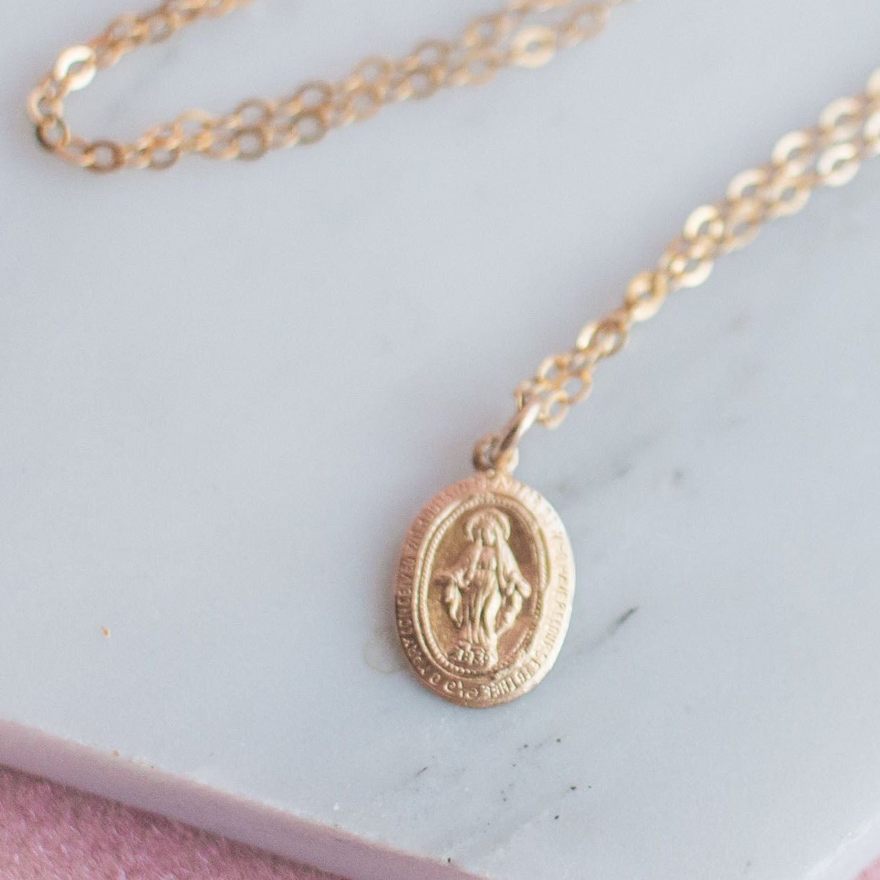 Miraculous Medal Necklace | Our Lady of Graces Necklace - Good Wknd