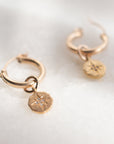 Oriana Starburst Huggie Hoop Earrings | Small Gold Hoops - Good Wknd