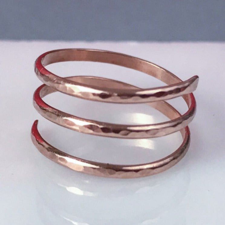 rose gold spiral ring
