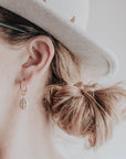 Saint Christopher Small Gold Hoop Earrings - Good Wknd