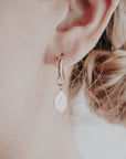Saint Christopher Small Gold Hoop Earrings - Good Wknd