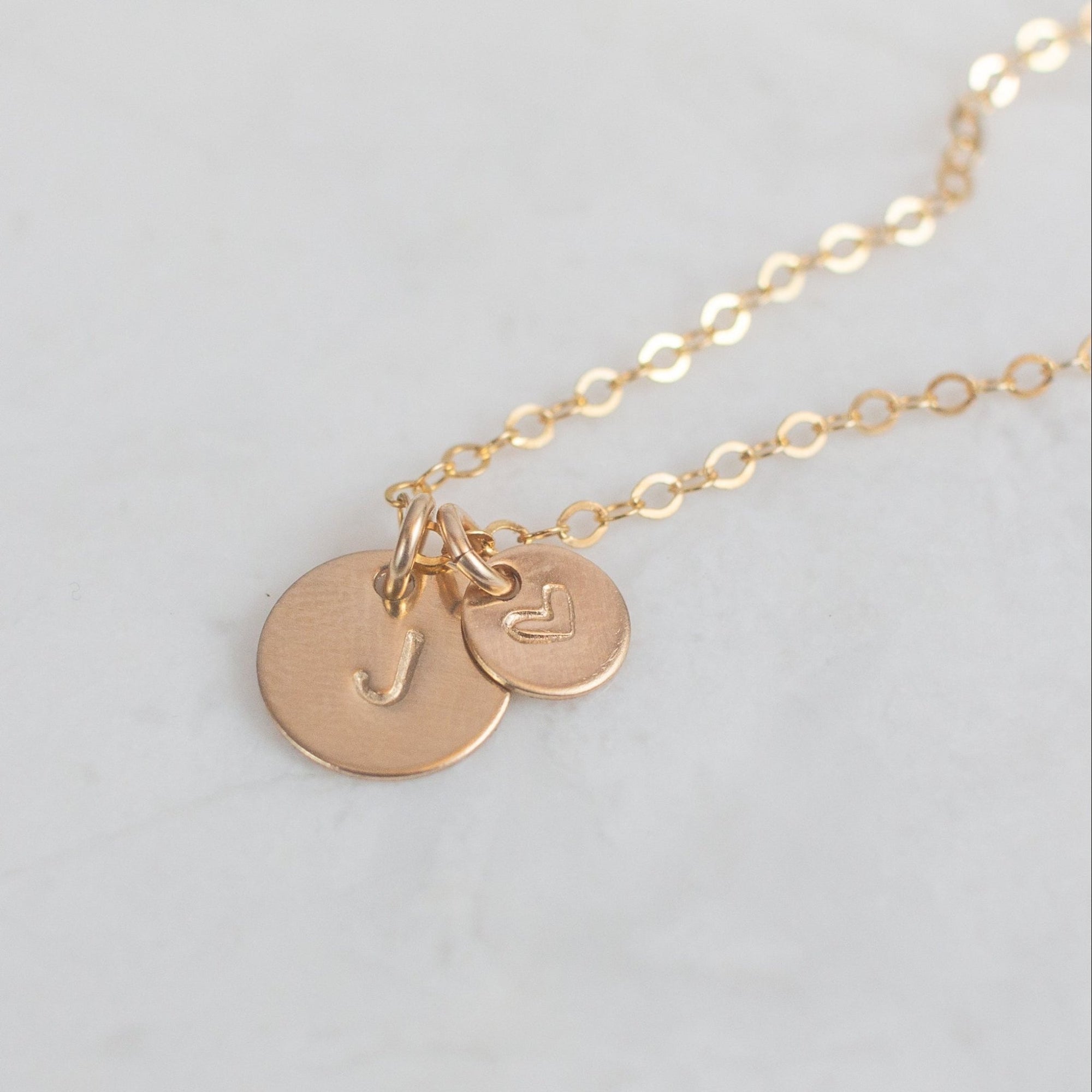 Salome Personalized Initial Disc Necklace - 10mm - Good Wknd
